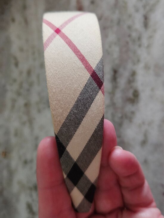 RARE VINTAGE AUTHENTIC BURBERRY CLASSIC NOVA CHECK PLAID HEADBAND HAIR TIE WRAP main image 6